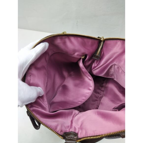 Coach Madison Brown Leather Double Handles Zipper Closure Satchel Bag - Picture 13 of 16